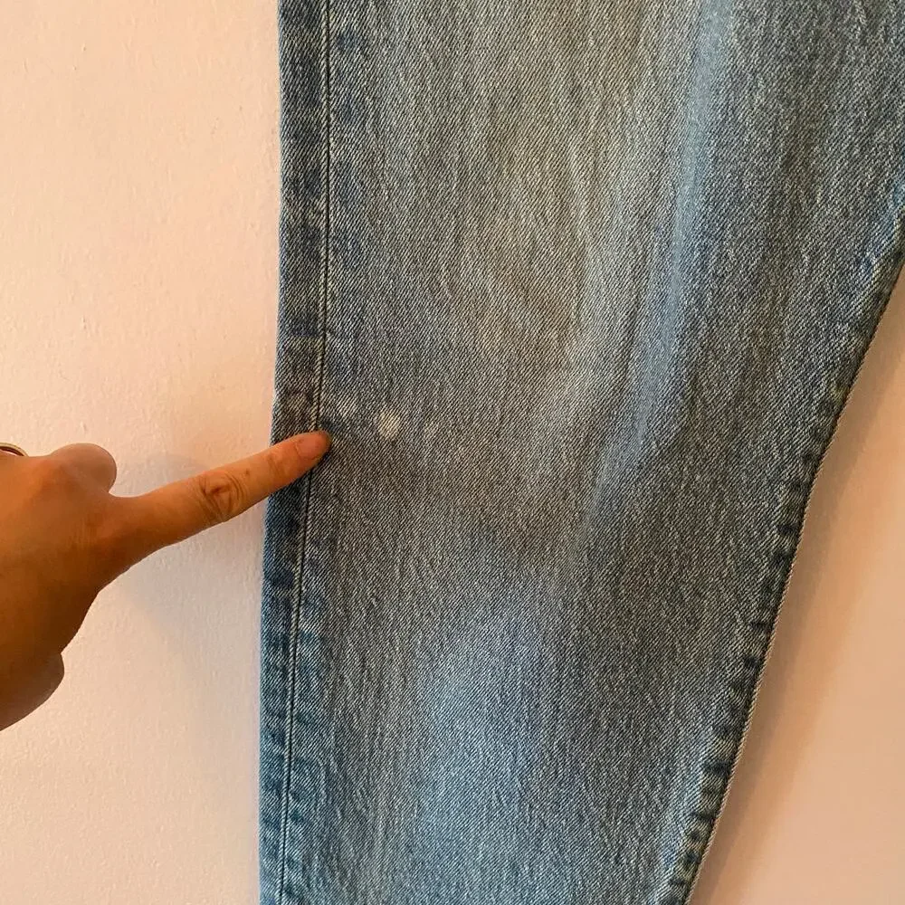 Levi's Premium Wedgie High Rise Straight Leg Jeans Button Fly Medium Wash 32